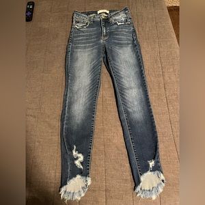 Kancan dark wash skinny jeans